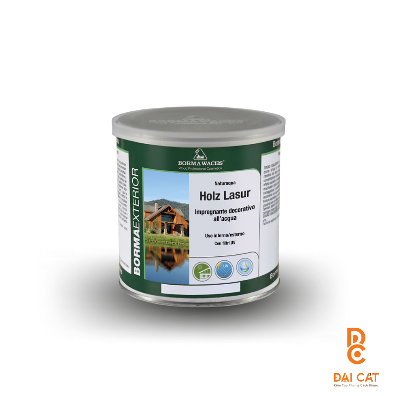 SƠN GỖ GỐC NƯỚC HOLZ LASUR - BORMA WACHS - NỘI/NGOẠI THẤT - NAT3610XX